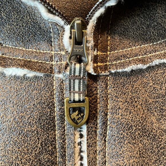 Kuhl Dani Sherpa Brown Vest Zipper Pockets Women's Size Small Hiking Gorpcore - Picture 5 of 7